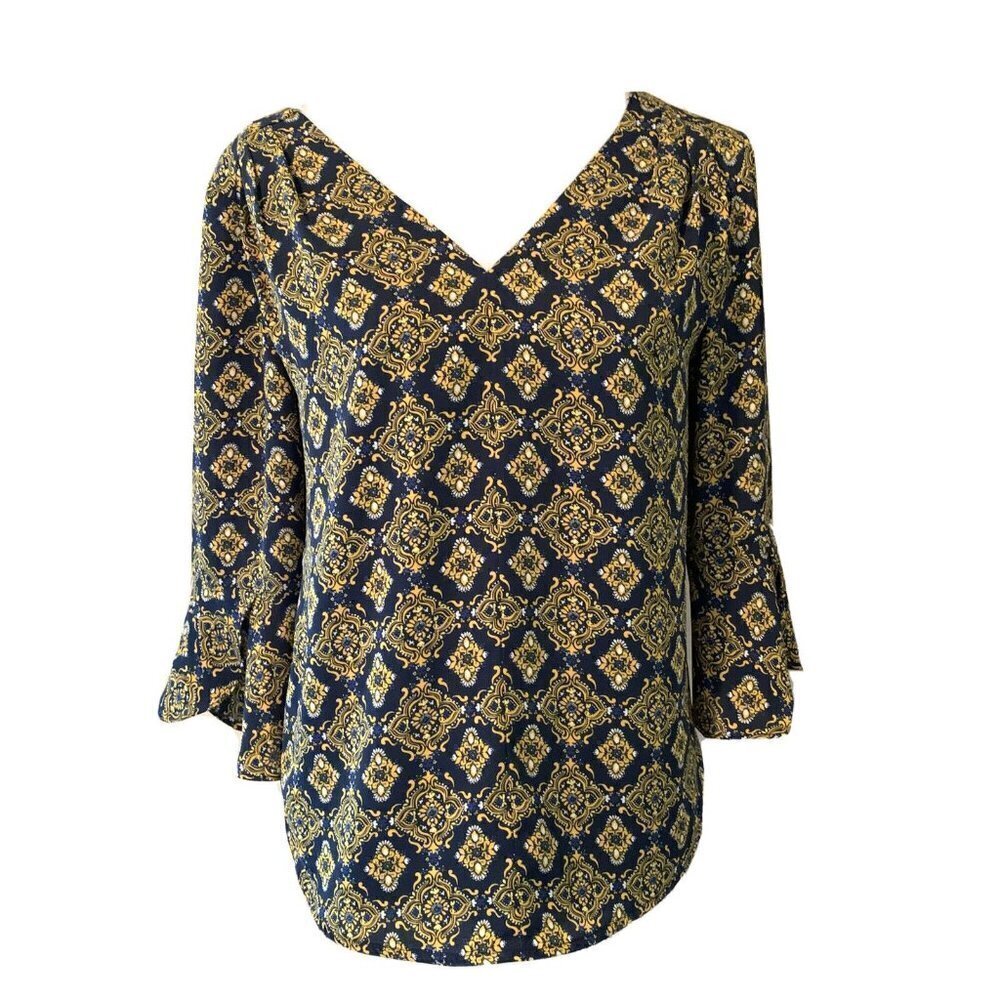 41 Hawthorn Stitch Fix Multi Color Paisley Blouse